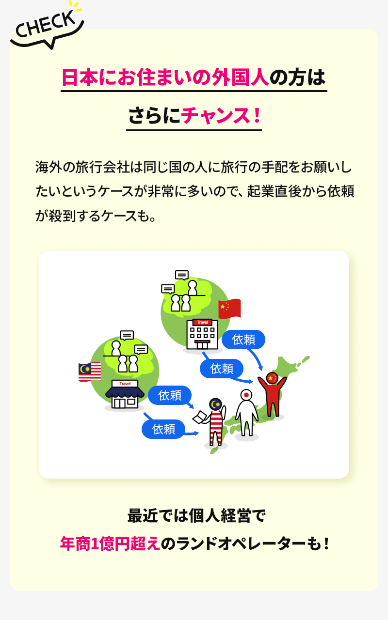 日本にお住まいの外国人の方はさらにチャンス！